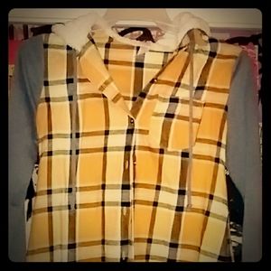 Fur lined hooded flannel